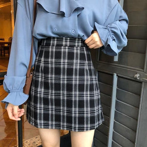Carmen - Retro Plaid Summer Mini Skirt - Skirt