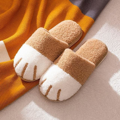 Cartoon Cute Cat Paw Plush Slippers MK15575 - KawaiiMoriStore