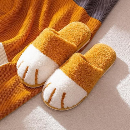 Cartoon Cute Cat Paw Plush Slippers MK15575 - KawaiiMoriStore