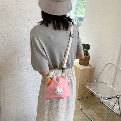 Cartoon Little Rabbit Drawing Rope Crossbody Bag MK15103 - KawaiiMoriStore