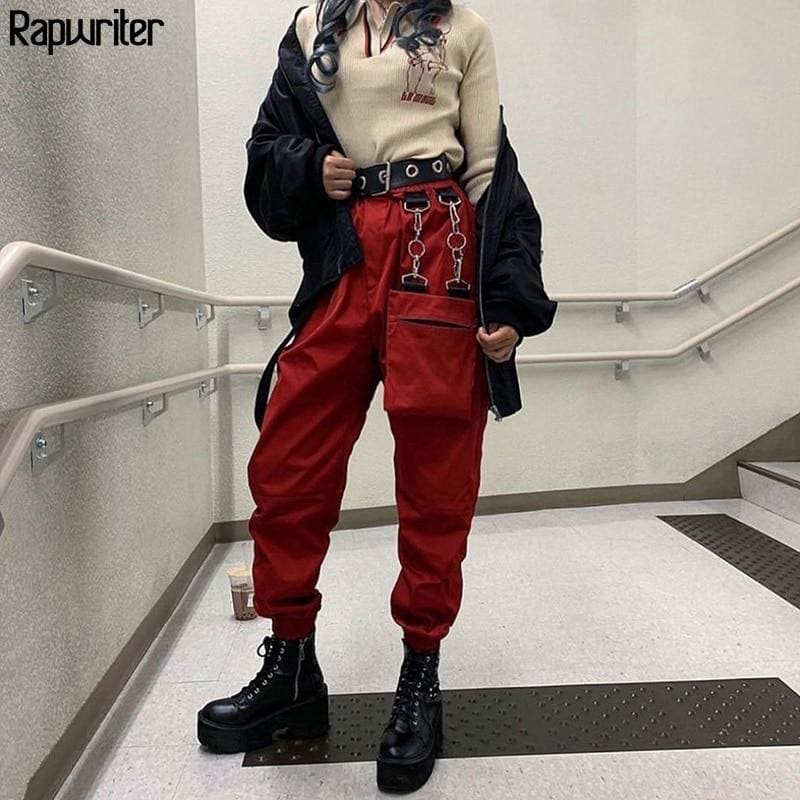 Casual Elastic High Waist Pants - pants