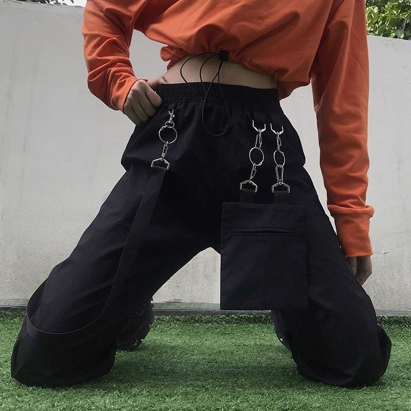 Casual Elastic High Waist Pants - pants