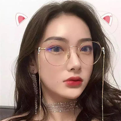 Cat Ear Eye Frame Retro Art Glasses MK15049 - KawaiiMoriStore