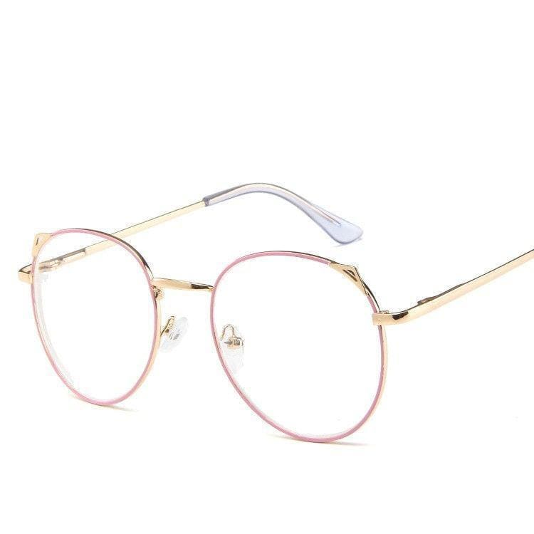 Cat Ear Eye Frame Retro Art Glasses MK15049 - KawaiiMoriStore