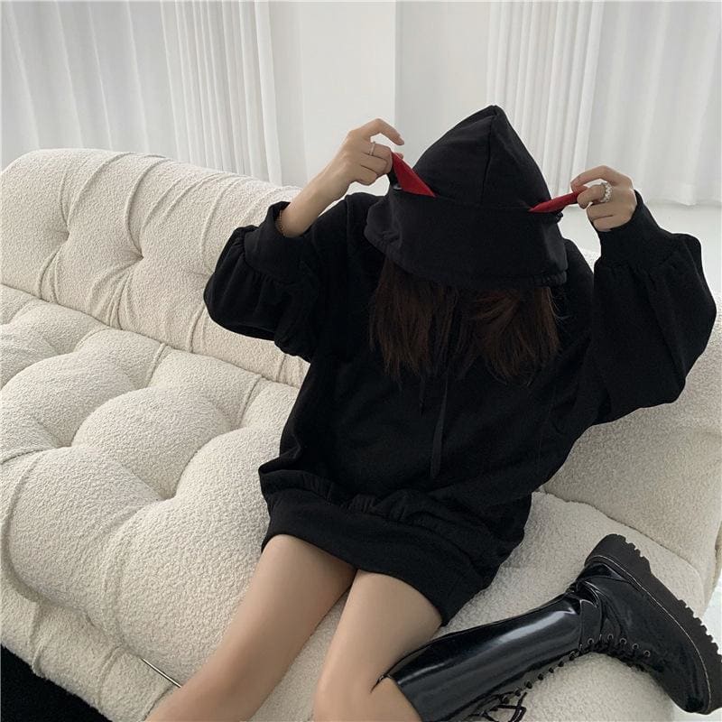 Cat Ears Oversized Hoodie MK15384 - KawaiiMoriStore