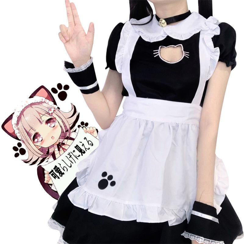 Cat Maid Uniform Set MK190 - KawaiiMoriStore