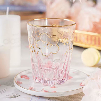 Cherry Blossom Season Kawaii Sakura Glass Mug MM1084 - KawaiiMoriStore