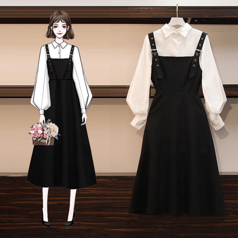 Chic Elegant Shirts+Slip Dress Outfits MK15684 - KawaiiMoriStore