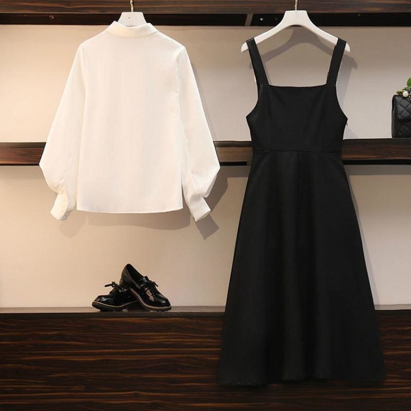 Chic Elegant Shirts+Slip Dress Outfits MK15684 - KawaiiMoriStore