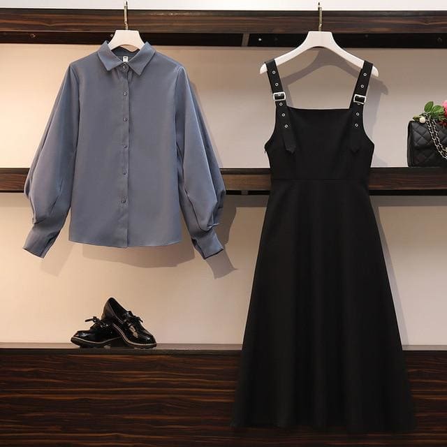 Chic Elegant Shirts+Slip Dress Outfits MK15684 - KawaiiMoriStore