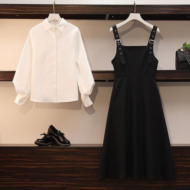 Chic Elegant Shirts+Slip Dress Outfits MK15684 - KawaiiMoriStore