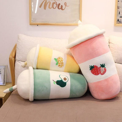 Chic Fruit Milk Bubble Tea Plush Toy Stuffed  Pillow MK15360 - KawaiiMoriStore