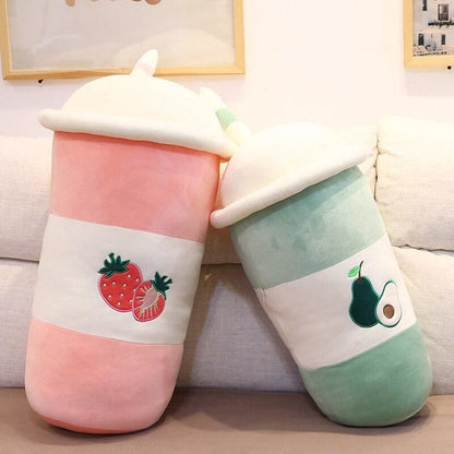 Chic Fruit Milk Bubble Tea Plush Toy Stuffed  Pillow MK15360 - KawaiiMoriStore