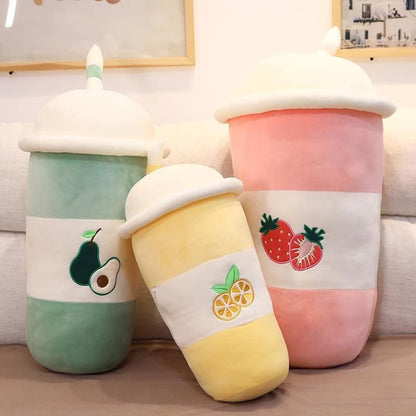 Chic Fruit Milk Bubble Tea Plush Toy Stuffed  Pillow MK15360 - KawaiiMoriStore