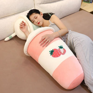 Chic Fruit Milk Bubble Tea Plush Toy Stuffed  Pillow MK15360 - KawaiiMoriStore