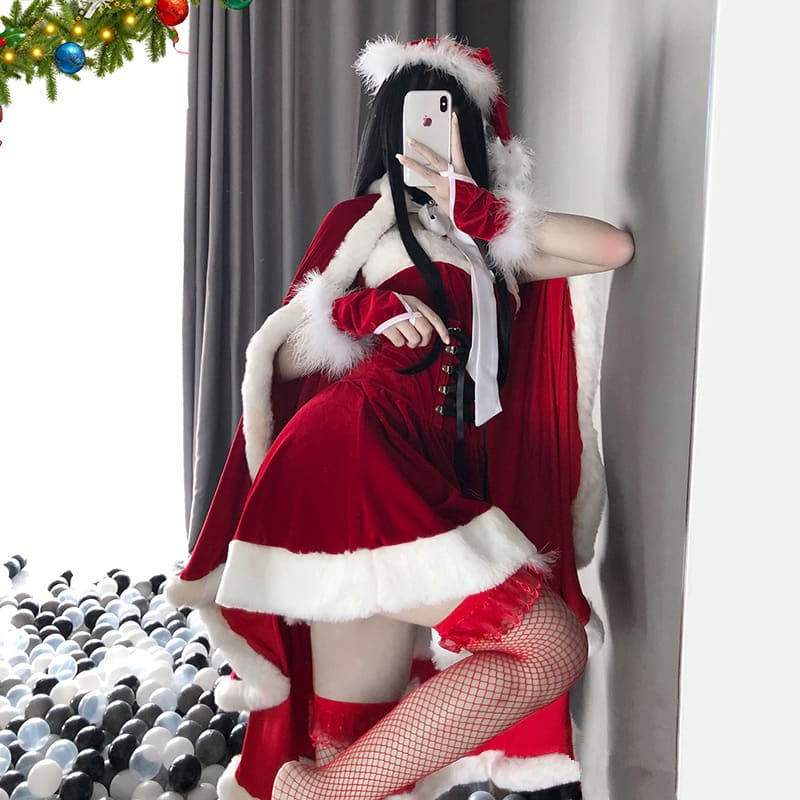 Christmas Cosplay Red Cloak MK0537 - KawaiiMoriStore