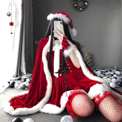 Christmas Cosplay Red Cloak MK0537 - KawaiiMoriStore