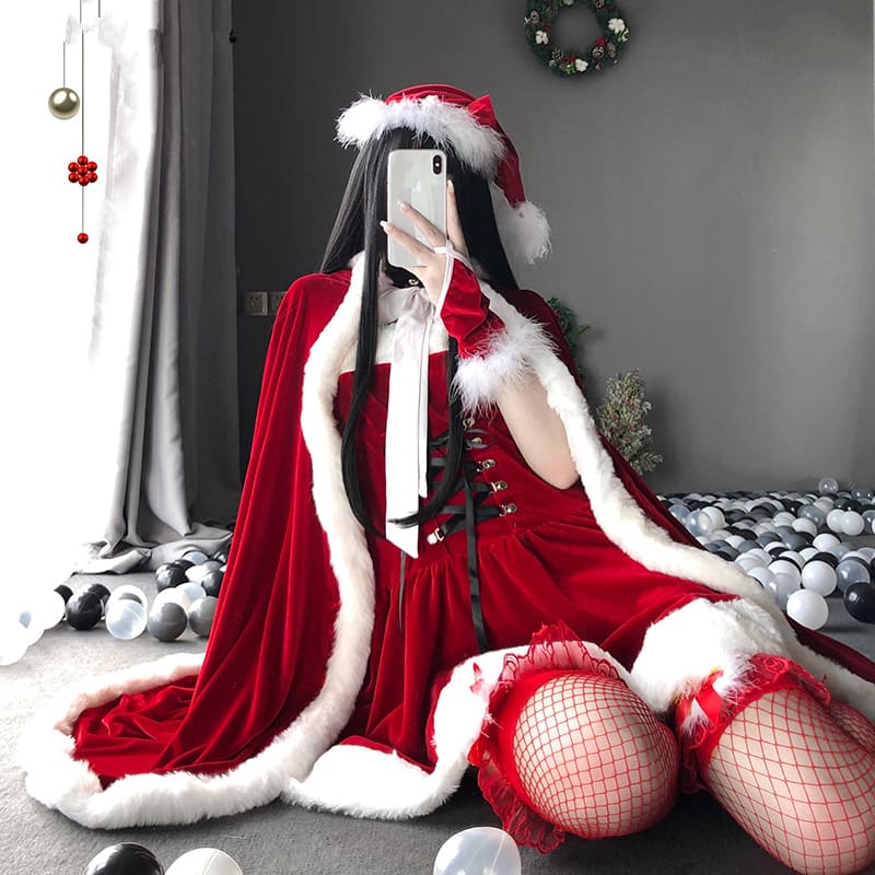 Christmas Cosplay Red Cloak MK182 - KawaiiMoriStore
