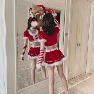 Christmas Cute Anime Bunny Girl Costume Sexy Halloween Temptation Uniform MK131 - KawaiiMoriStore