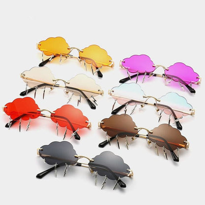 Cloud Lightning Eyewear Retro Rimless Sunglasses MK15094 - KawaiiMoriStore