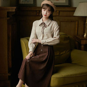 Collete - 2 Piece Dark Academic Elegant French Style Outfit 