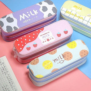 Cookie/Cow/Strawberry/Banana Cartoon Cute Pencil Box MK15968 - KawaiiMoriStore