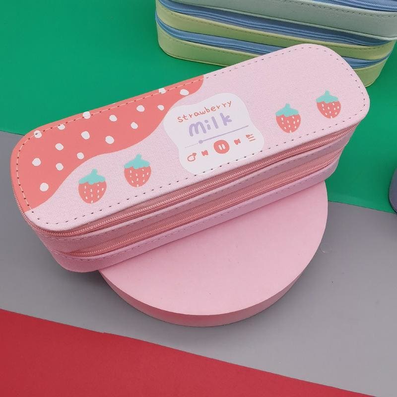 Cookie/Cow/Strawberry/Banana Cartoon Cute Pencil Box MK15968 - KawaiiMoriStore