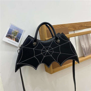 Cool Black Spider Web Bat Shoulder Hand Bag MK16090 - Bag