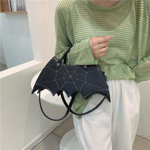 Cool Black Spider Web Bat Shoulder Hand Bag MK16090 - Bag