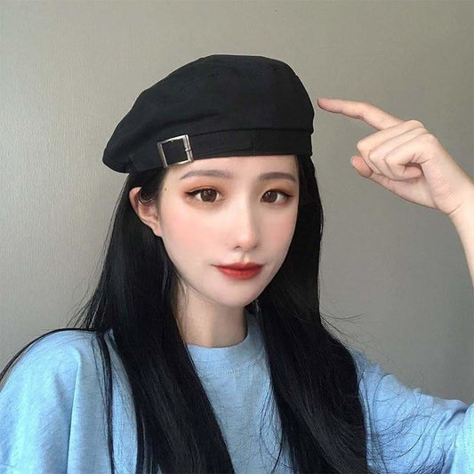 Cool Fashion Letter Black Beret Hat MK16284 - Beret