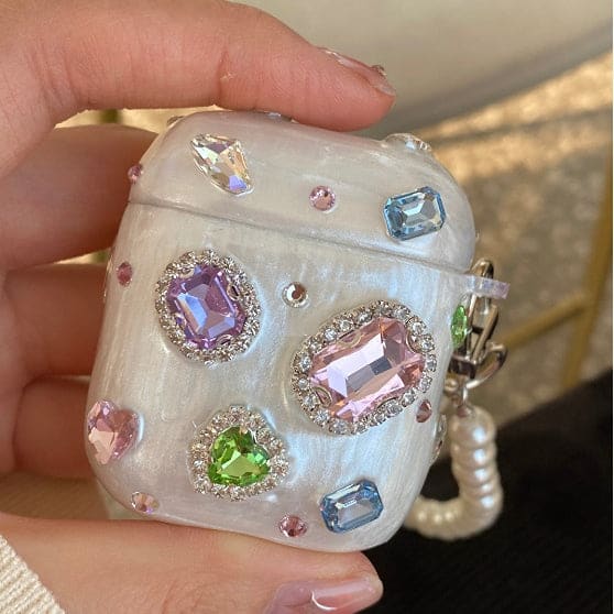 Crystal Diamond Airpod Case - Peony - AirPods case