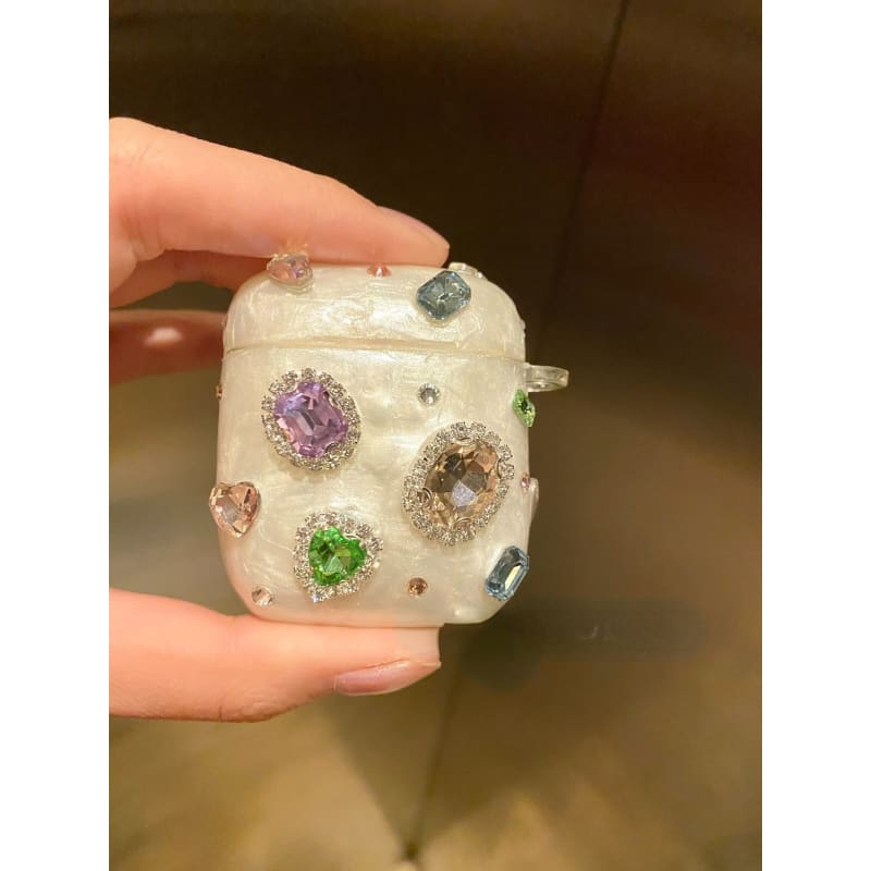 Crystal Diamond Airpod Case - Peony - AirPods case