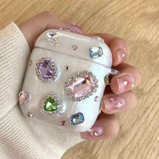 Crystal Diamond Airpod Case - Peony - AirPods case