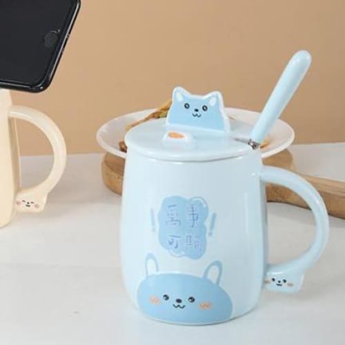 Cute Animals Lovely Pastel Dog Cat Rabbit Mug Cup MK16047 - KawaiiMoriStore