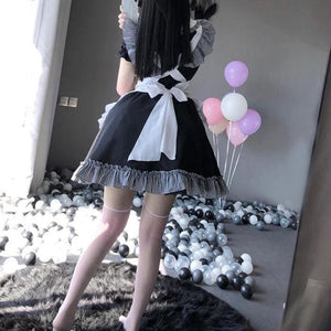 Cute Bowknot Maid Dress Cosplay Costume MK240 - KawaiiMoriStore