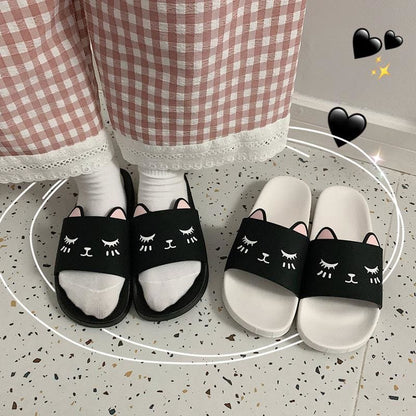 Cute Cartoon Cat Home Indoor Slippers MK14927 - KawaiiMoriStore