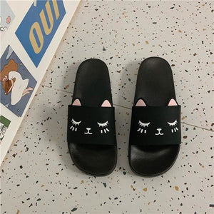 Cute Cartoon Cat Home Indoor Slippers MK14927 - KawaiiMoriStore
