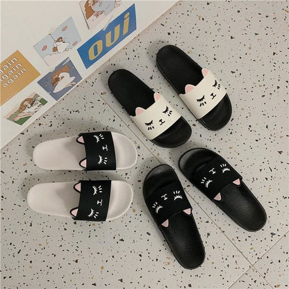 Cute Cartoon Cat Home Indoor Slippers MK14927 - KawaiiMoriStore