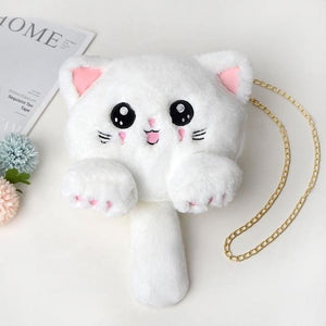 Cute Cat Tail Soft Plush Shoulder Bag MK15321 - KawaiiMoriStore