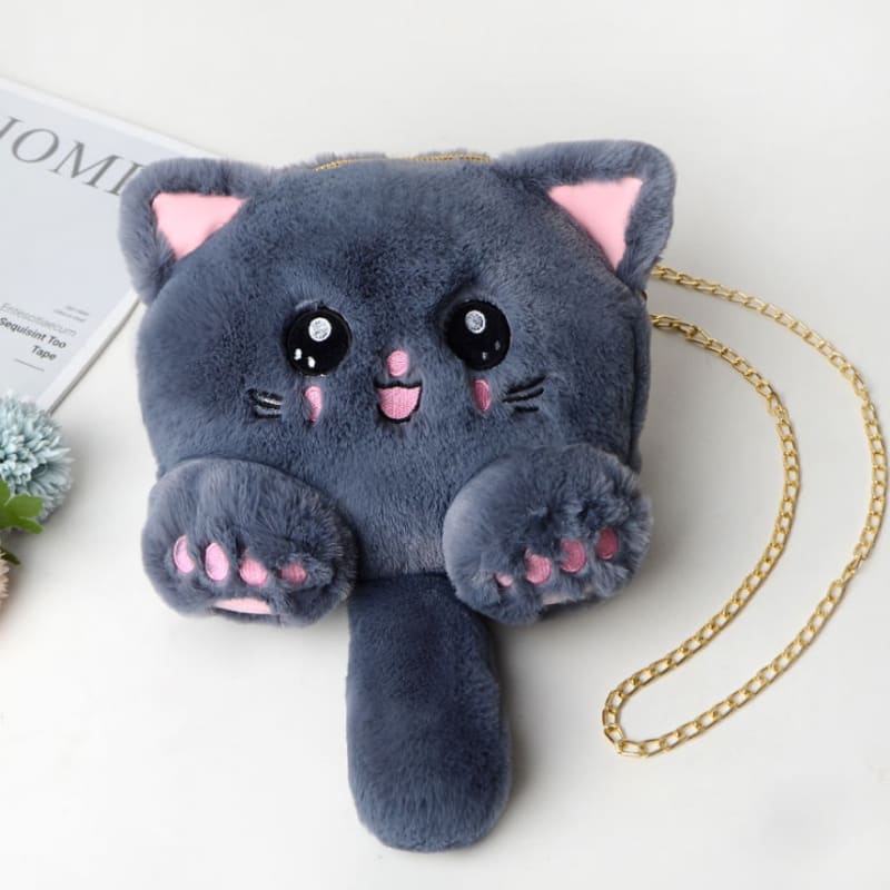 Cute Cat Tail Soft Plush Shoulder Bag MK15321 - KawaiiMoriStore