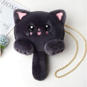 Cute Cat Tail Soft Plush Shoulder Bag MK15321 - KawaiiMoriStore