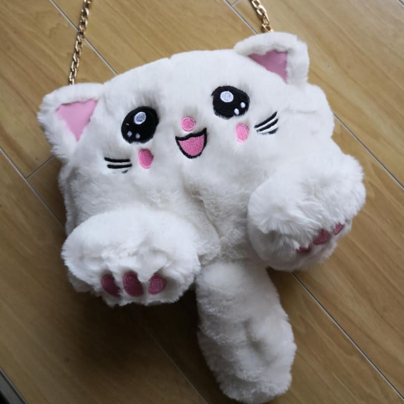 Cute Cat Tail Soft Plush Shoulder Bag MK15321 - KawaiiMoriStore