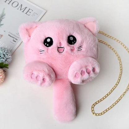 Cute Cat Tail Soft Plush Shoulder Bag MK15321 - KawaiiMoriStore