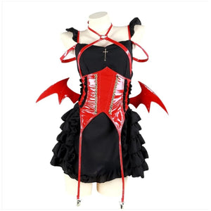 Cute Devil Wings Black Pink Dress ON227 - One Size please
