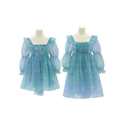 Cute Dreamy Girly Ocean Blue Ruffles Dress ON623 - dress