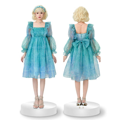 Cute Dreamy Girly Ocean Blue Ruffles Dress ON623 - dress