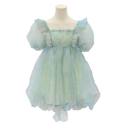 Cute Dreamy Girly Ocean Blue Ruffles Dress ON623 - dress