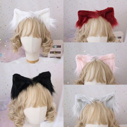 Cute Fluffy Cat Ear Cosplay Hair Clip MK15210 - KawaiiMoriStore