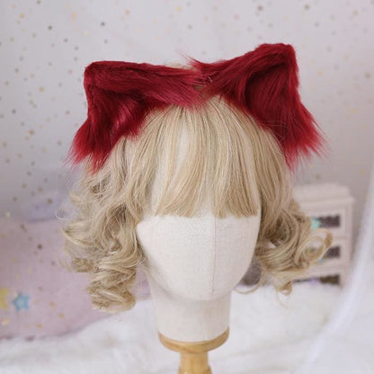 Cute Fluffy Cat Ear Cosplay Hair Clip MK15210 - KawaiiMoriStore