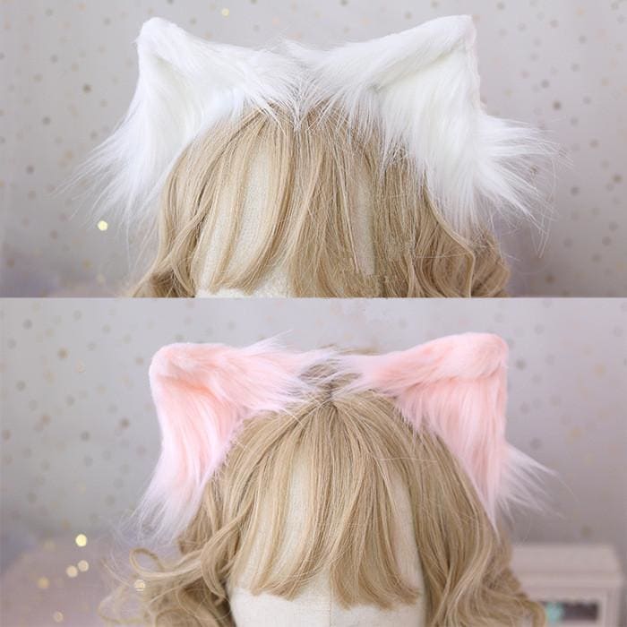 Cute Fluffy Cat Ear Cosplay Hair Clip MK15210 - KawaiiMoriStore